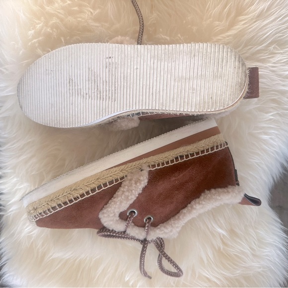 Women’s See By Chloe Genuine Shearling  Lace-Up Espadrille size 37 - Picture 6 of 9